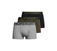 Superdry Herren Unterhosen aus Bio-Baumwolle im 3er-Pack Noos Grau Meliert/Winterkhaki Gesprenkelt/Schwarz XL