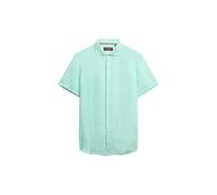 Superdry Herren Vacation Hemd mit kurzen Ärmeln aus Leinen Mintgrün XXL
