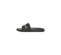 Superdry Herren Vegane Badesandalen mit Logo Schwarz/Metallic Gold 8-9
