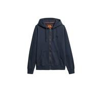 Superdry Herren Verwaschene Essential Kapuzenjacke mit Logo Finster Marineblau S