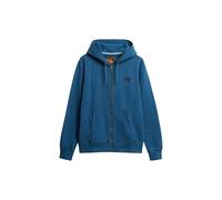Superdry Herren Verwaschene Essential Kapuzenjacke mit Logo Verwaschenes Abzeichen Blau S