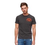 Superdry Herren Vintage Athletic Chest Kurzarm-T-Shirt Graphitschwarz XL