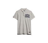 Superdry, Polo Vintage Athletic Poloshirt, M1110436A, Grau gestreift, XL, Herren