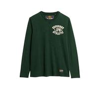 Superdry Herren Vintage Athletic Long Sleeve Top Emaillegrün L