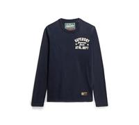 Superdry Herren Vintage Athletic Long Sleeve Top Kräftiges Marineblau XL