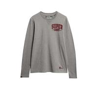 Superdry Herren Vintage Athletic Long Sleeve Top Mittelgrau Meliert XL