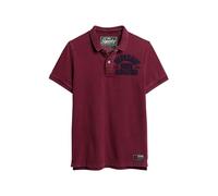 Superdry Herren Vintage Athletic Polo T1 Pique Poloshirt (M), Reichhaltiges Burgunderrot, S