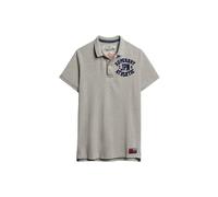 Superdry Herren Vintage Athletic Polohemd Hellgrau Meliert XXL