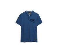 Poloshirt SUPERDRY "VINTAGE ATHLETIC POLO", Damen, Gr. XL, bay blau, Single Jersey, Obermaterial: 100% Baumwolle, bedruckt, relaxed fit normal, Rundhals, Shirts (55148439-XL) bay blau