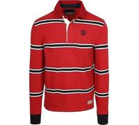 Superdry Rugby Polo Vintage Streifen Rot - Größe M Rot M