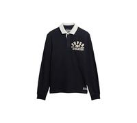 Langarmshirt SUPERDRY "VINTAGE ATHLETIC RUGBY", Herren, Gr. L, eclipse navy, Single Jersey, Obermaterial: 100% Baumwolle, unifarben, relaxed fit, Rundhals, Shirts Langarmshirt (11402308-L)
