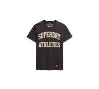 Kurzarmshirt SUPERDRY "VINTAGE ATHLETIC S/S TEE" Gr. L, grün (dark grey green) Herren Shirts (60703312-L) dark grey green