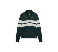 Superdry Herren Vintage Athletic Stripe Rugby-Shirt Adlergrüner Streifen Auf Der Brust L