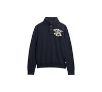Superdry Herren Vintage Athletic Sweatshirt mit halber Knopfleiste Finster Marineblau L