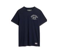 T-Shirt SUPERDRY "VINTAGE ATHLETIC CHEST S/S TEE" Gr. L, blau (rich navy) Herren Shirts (73527605-L) rich navy