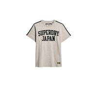 Superdry Herren Vintage Athletic T-Shirt mit Streifendesign Vintage Sweat Hellgrau Meliert XXL