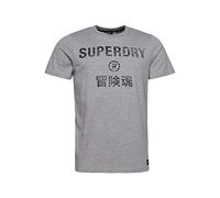 Superdry Herren Vintage Corporate Logo T-Shirt Grau Meliert S