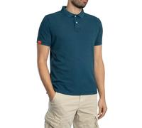 Superdry Herren Vintage Destroy Poloshirt Flaschenblau Destroyed L