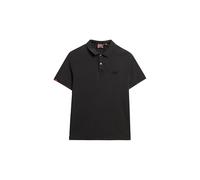 Poloshirt SUPERDRY "VINT DESTROY POLO", Herren, Gr. XL, destroy schwarz, Single Jersey, Obermaterial: 100% Baumwolle, unifarben, modisch, relaxed fit, Rundhals, Kurzarm, Shirts (97458014-XL) destroy s
