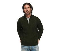 Superdry Herren Vintage Jacob Henley T-Shirt, Grün, Medium