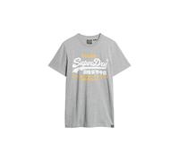 Superdry Herren Vintage Logo Duo T-Shirt Hellgrau Gesprenkelt L