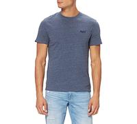 Superdry Herren Essential T-Shirt aus Bio-Baumwolle mit Logo Marineblau Meliert S
