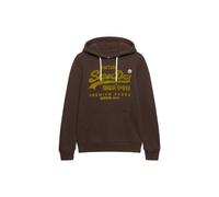 Kapuzensweatshirt SUPERDRY "VL TONAL RELAXED HOOD", Herren, Gr. XXL, braun (coffee bean braun), angeraute Sweatware, Obermaterial: 80% Baumwolle, 20% Polyester, unifarben, modisch, relaxed fit, Rundha