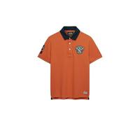 Superdry Herren Vintage Pique Rugby Poloshirt Prep-Orange XXXL