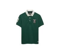 Poloshirt SUPERDRY "VINTAGE PIQUE RUGBY POLO", Herren, Gr. XL, hunter grün, Single Jersey, Obermaterial: 100% Baumwolle, bedruckt, relaxed fit normal, Rundhals, Shirts (44745253-XL) hunter grün
