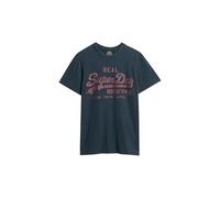 Superdry Herren Vintage T-Shirt mit Logo-Grafik Finster Marineblau S