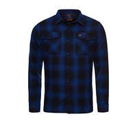 Superdry Herren Wool Miller Overshirt Shirt, Bluefalls Check, XXL