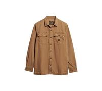 Superdry Herren Canvas Workwear Overshirt T-Shirt, Sandstein Braun, XL