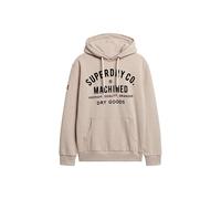 Superdry Herren Workwear Hoodie mit beflockter Grafik Lavin Beige Meliert XL