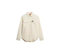 Superdry Herren Workwear Langarmhemd aus Baumwolle Austerngrau XL