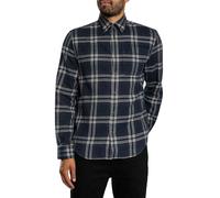 Langarmhemd SUPERDRY "L/S COTTON LUMBERJACK SHIRT", Herren, Gr. L, N-Gr, navy window check, Web, Obermaterial: 100% Baumwolle, kariert, regular fit normal, 1-Knopf-Manschette, Hemden, Baumwolle, regul