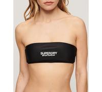 Superdry Damen Bandeau-Bikinioberteil mit Logo Schwarz 44