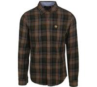 Slim Fit Freizeithemd mit Label-Patch Modell 'Lumberjack' M men Oliv