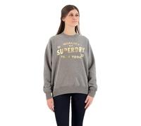 Superdry Luxe Metallic Logo Sweatshirt für Damen, grau - vergoldet, 34