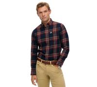 Superdry M4011047a Langarmhemd XL Michigan Check Navy