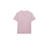 Rundhalsshirt SUPERDRY "CLASSIC COTTON LINEN VEE", Herren, Gr. XL, pink lady, Single Jersey, Obermaterial: 80% Baumwolle, 20% Leinen, unifarben, relaxed fit normal, Rundhals, Shirts Rundhalsshirt, aus