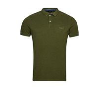 Superdry Mens Classic Pique Polo Polohemd, Thrift Olive Marl, Medium