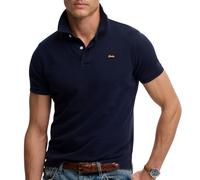 Poloshirt SUPERDRY "CLASSIC PIQUE POLO", Damen, Gr. XXL, rich navy, Single Jersey, Obermaterial: 100% Baumwolle, unifarben, relaxed fit normal, Rundhals, Shirts (76872335-XXL) rich navy
