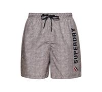 Superdry Code Applque 19inch Badeshorts S Silver Grey Grit