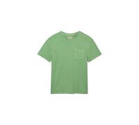 Rundhalsshirt SUPERDRY "COTTON CLASSIC LINEN PKT TEE", Damen, Gr. L, pastel peppermint, Single Jersey, Obermaterial: 80% Baumwolle, 20% Leinen, unifarben, relaxed fit normal, Rundhals, Shirts Rundhals