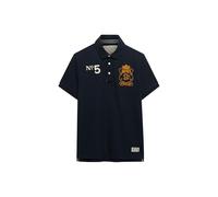 Superdry Men's Double Emblem Jersey SS Rugby Polo Shirt, Eclipse Navy, XL