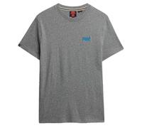 Rundhalsshirt SUPERDRY "Vintage Logo Emb Te", Herren, Gr. M (46), grau (grau marl), Single Jersey, Obermaterial: 100% Baumwolle, meliert, schmal hüftbedeckend, Rundhals, gerader Abschluss, Shirts Rund