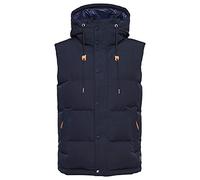 Superdry Mens Hooded Everest Gilet Down Vest, Eclipse Navy, S