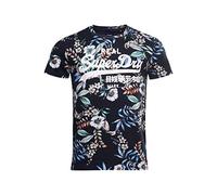 Superdry Mens M1010999A T-Shirt, Black Hawaiian, XXL