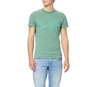 Superdry Mens M1011243A VL Tonal EMB Tee 180, Bright Green Grit, S