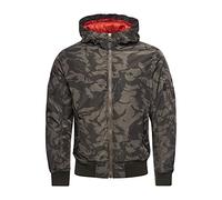 Superdry Mens MA1 HOODED Bomber Jacket, Tonal Camo, L